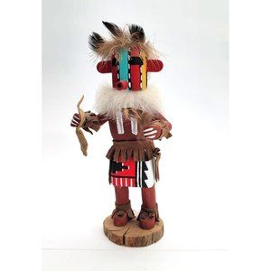 Navajo Laguna Corn Kachina Doll Native American Handmade Feathers Colorful DH601